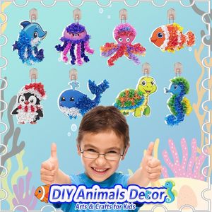 Kit de Arte <span class=keywords><strong>Poke</strong></span> para Niños de 4 a 10 Años, Tablero de Dibujo de Plástico ABS, Manualidad sin Desorden, Regalo Educativo para Niños y Niñas (Océano, Flor) - Product Image 6