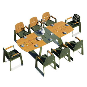 Lion Design Morphx New Dining Table and Chair Set Patio <strong>Garden</strong> Outdoor <strong>Furniture</strong> Set <strong>Reclining</strong> Table All Aluminum <strong>Furniture</strong> - Product Image 2
