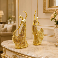 Figurine d'action en résine de danseuse de style nordique, modèle artistique peint à la main, décoration de table, salon, ornements créatifs pour la maison