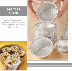 Roast Cake Egg Tart High Tube Tin Foil Cup Disposable Aluminum Foil Container