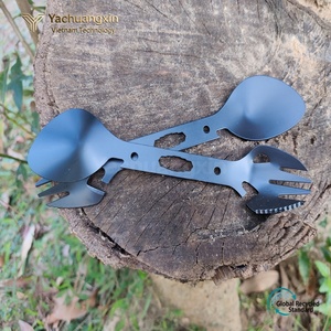 Portable Pure Titanium Cutlery <b>Set</b> for Tour All Seasons Fashionable Compact Lightweight Fork Spoon for Travel Camping Hiking - Product Image 4