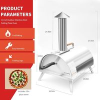 Barbecue portable pliable de haute qualité au feu de bois avec un excellent contrôle de la température, four à pizza en acier inoxydable pour le camping
