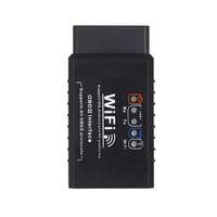 Obd Connector WiFi V1.5 Lector de código Car Obd 2 Herramienta de diagnóstico Color negro ELM327 OBD Adaptador Detector de escáner inalámbrico