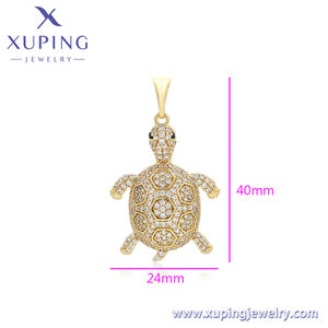 <span class=keywords><strong>Pendant</strong></span> Xuping perhiasan <span class=keywords><strong>Fashion</strong></span> pesona es Keluar 14K emas berlapis trendi grosir tembaga lucu kura-kura liontin - Product Image 2
