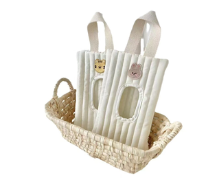 Boîte portable pour lingettes humides avec couvercle rabattable, sac de rangement suspendu pour voiture et poussette, porte-papier - Product Image 6