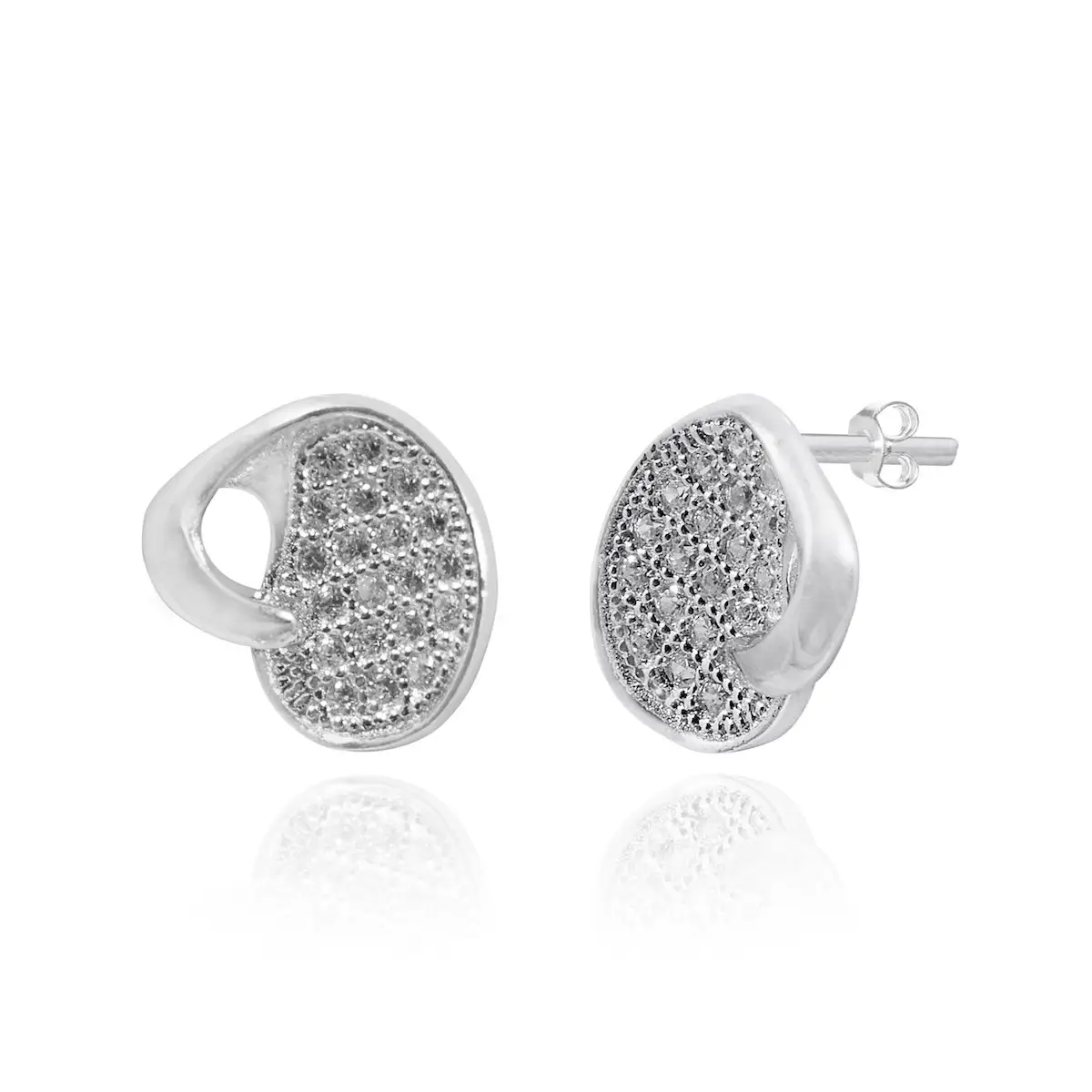 Avarta Jewellery 925 Sterling Silver Allure Unisex Stud Earring With Zircon For Women's Adorn Your Self with indian Cartmenship