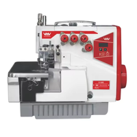 Machine à coudre surjeteuse industrielle VMA à 4 fils, entraînement direct, tête fermée, anti-fuite d'huile, avec boîtier de commande, pour tissus