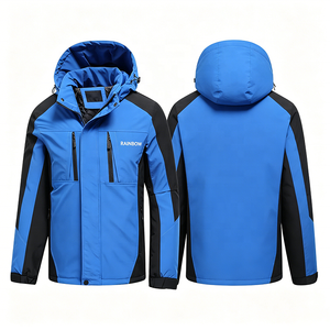Veste d'hiver pour homme avec logo personnalisé Rainbow Spray, imperméable, coupe-vent, pour le ski, avec capuche - Product Image 3