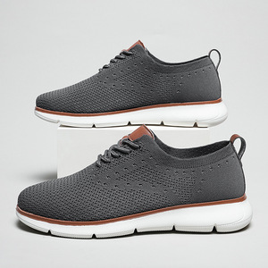 Zapatos Deportivos de Verano para Hombre, Talla Grande 48, Estilo Coreano, Malla Transpirable, Superficie Tejida, Suela de Goma Ligera - Product Image 6