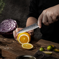 Vente chaude Premium japonais AUS10 damas en acier au carbone cuisine Chef couteau utilitaire viande fruits couteau de coupe avec poignée G10