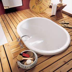 Prix usine taille/couleur/forme personnalisé pierre artificielle de qualité royale surface solide forme ovale petite baignoire européenne - Product Image 6