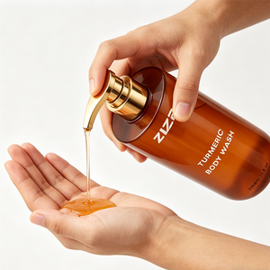 Private Label Skin Brightening Foaming Exfoliating Scrub Body Wash <b>Coconut</b> Tumeric Vitamin C Kojic Acid Papaya for Women All - Product Image 5