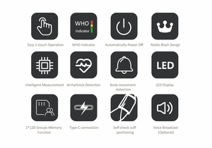Máy Đo Huyết Áp Tự Động Giá Máy Đo Huyết Áp Với Hộp Đựng 2AAA Máy Đo Nhịp Tim Không Đều - Product Image 6