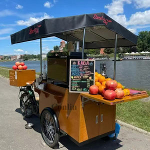 बिक्री के लिए इलेक्ट्रिक बाइक के साथ कॉफी स्ट्रीट ड्रिंक कार्ट कॉफी कार्ट बेचने के लिए अनुकूलित मल्टीफंक्शन साइकिल - Product Image 3