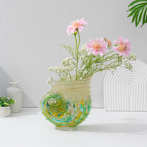 Nordic सरल शानदार शैली ग्लास फूल <span class=keywords><strong>vase</strong></span> सजावटी आभूषण भंडारण हाइड्रोपोनिक हरे पौधे फूल व्यवस्था <span class=keywords><strong>vase</strong></span> - Product Image 3