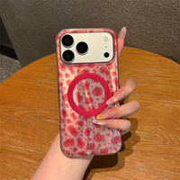 Coque de téléphone magnétique à charge sans fil Lichicase IMD pour iPhone 18 Pro 18 Pro Max, motif léopard tendance, coque arrière