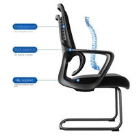 Chaise de bureau ergonomique en maille pour ordinateur et conférence, confortable pour une utilisation prolongée à domicile, avec dossier en maille