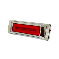 Feu de gabarit latéral rectangulaire à 6 LED avec cadre chromé, 12V 24V, 5 couleurs, pour camion, remorque, poids lourd, bus