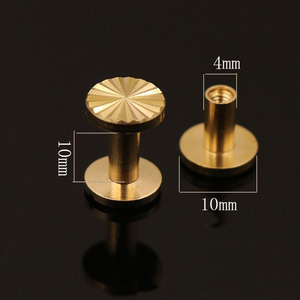 10Mm Túi Phần Cứng Túi Xách Trang Trí Rắn Brass Đinh Tán Nút Nail Khóa Đinh Tán Vít - Product Image 2