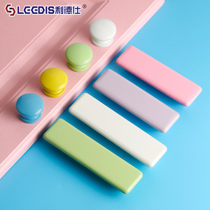 Lgedis Childrens Wardrobe <b>Door</b> Handles Rectangle Colored Solid Wood Cabinet Drawer <b>Knobs</b> Minimalist Design Easy Installation - Product Image 1