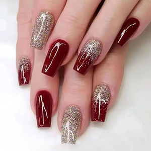 <span class=keywords><strong>Uñas</strong></span> Postizas de Cobertura Completa Reutilizables de Sweetie Beauty, <span class=keywords><strong>Uñas</strong></span> Francesas de Otoño-Invierno, <span class=keywords><strong>Uñas</strong></span> Postizas Personalizadas - Product Image 5