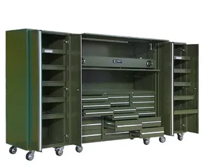 棕色可定制银绿色工作场所储物耐用重型工具柜
