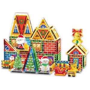 Jouets magnétiques en plastique EPT Noël 5,5 cm, ensemble de construction magnétique pour enfants, blocs de construction éducatifs STEM, tuiles, à partir de <span class=keywords><strong>3</strong></span> ans - Product Image 1
