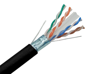 Cat6 che chắn cáp ngoài trời 23AWG FTP rắn số lượng lớn cáp mạng với dây dẫn đồng trần cmx Cat6 che chắn cáp ngoài trời - Product Image 1