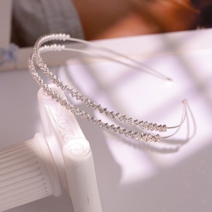 Vente en gros Nouveau style sans égal Bandeau de mariage double couche entièrement en diamant Bandeau de cheveux de mariée pour femmes et filles - Product Image 2