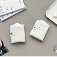 Porte-cartes en forme d'enveloppe avec motif d'ailes d'ange en relief blanc nacré, classeur à cartes à 1 poche, album de rangement pour cartes photo, album pour photos Polaroid