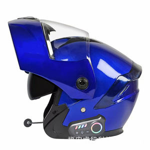 <span class=keywords><strong>Casque</strong></span> de moto modulaire à double visière certifié 3C pour adulte avec interphone intégré pour la sécurité des trajets en trottinette électrique - Product Image 6