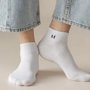 Wholesale Anti-bacterial Mens 5 Pcs <b>Socks</b> – Custom Logo Casual Ankle <b>Socks</b> Unisex Anti Odor <b>Socks</b> - Product Image 4