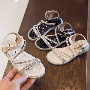 Sandal Anak Perempuan Payet Musim Panas, Sepatu Anak Perempuan Bayi Baru, Sepatu Pertunjukan Putri Korea, Sandal Anak-anak Keren