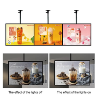 Panneau de menu de restaurant LED avec cadre en aluminium, publicité en acrylique, boîte à lumière rétroéclairée LED ultra-mince