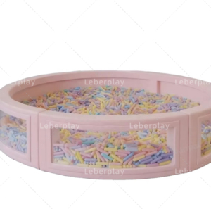 Piscine à balles transparente blanche pour enfants, structure en bois et plastique, parois confortables, pour usage intérieur/extérieur >20k - Product Image 4