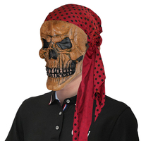 Masque d'horreur en caoutchouc, Roi des pirates, Roi fantôme, Accessoire effrayant, Fête costumée d'Halloween, Personnalisable