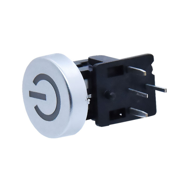 Side Actuated Illuminated Red LED Tactile Switch 4 Pin 6x13.5mm 12V Right Angle DIP PCB Momentary Push Button