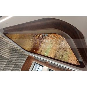 Panel de Acero Inoxidable 304 LL16 con Diseño de Onda de Agua, Lámina Metálica con Acabado Espejo Dorado PVD, Garantía de Calidad para Corte y Soldadura en Paredes de Oficina - Product Image 5