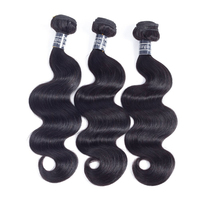JN Hair 100% Cheveux Humains Brésiliens Remy Non Traités Ondulés 3 Paquets Tissage Double à la Machine Couleur Plus Foncée Seulement Extensions de Cheveux