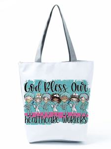 กระเป๋าเครื่องสำอางอเนกประสงค์พร้อมซิปลายพืชสีสันสดใสน่ารักเป็นมิตรกับสิ่งแวดล้อมของขวัญวันเกิดกระเป๋าพยาบาลพร้อมดีไซน์เพื่อสุขภาพ - Product Image 3