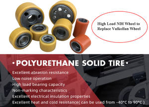 Roues de chariot à palettes en nylon PU Vulkollan de différentes tailles <span class=keywords><strong>Roue</strong></span> de transmission à roulement à billes 200 mm <span class=keywords><strong>Jungheinrich</strong></span> Pneus industriels - Product Image 3