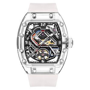 Đồng hồ cơ nam Acrylic mới tự động với thiết kế rỗng trong suốt Đồng hồ cơ nam sang trọng với chuyển động tiếp xúc - Product Image 6