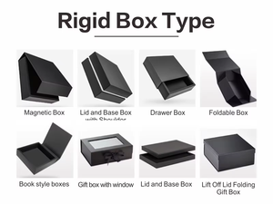 Boîtes cadeaux en carton <span class=keywords><strong>papier</strong></span> élégantes <span class=keywords><strong>sur</strong></span> mesure avec fermeture magnétique à rabat imprimé uni et couvercle à charnière - Product Image 4