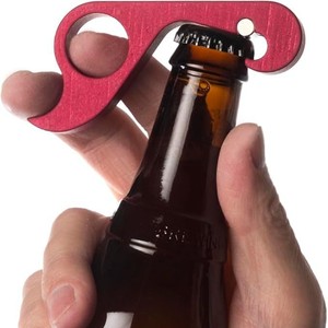 Ouvre-bouteille magnétique en métal à une main, mini ouvre-bouteille portable pour le camping, le bar et l'usage quotidien - Product Image 4