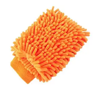 Cheap microfiber chenille cleaning car washing gloves soft durable car wash mitt