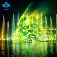 Fuente de Agua Decorativa para Exteriores, Moderna y de Lujo, Precio de Fábrica DEWY, Acero Inoxidable 304, Proyección Láser