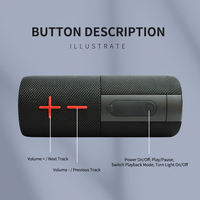 Enceinte Bluetooth magnétique portable TWS, son surround, étanche, double haut-parleur avec lumières colorées, boombox d'extérieur