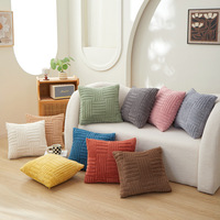 Oreillers et coussins en peluche en taffetas réversibles modernes, oreiller moelleux pour salon canapé décoration intérieure taies d'oreiller
