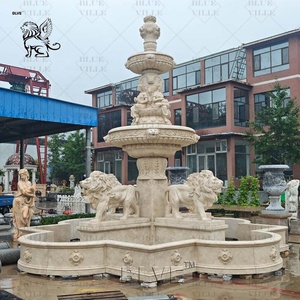 <span class=keywords><strong>Fontaine</strong></span> d'eau <span class=keywords><strong>en</strong></span> marbre blanc avec lions, décoration de jardin, <span class=keywords><strong>fontaine</strong></span> extérieure moderne de grande taille, personnalisée BLVE - Product Image 6