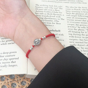 925 Sterling Silver Pony Braided Red <b>Rope</b> <b>Bracelet</b> Animal Shape Unisex Gift Jewelry - Product Image 4